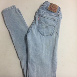 Levi's 711 Skinny Jeans Pants Womens Size 24 Light Wash Denim Stretch Casual
